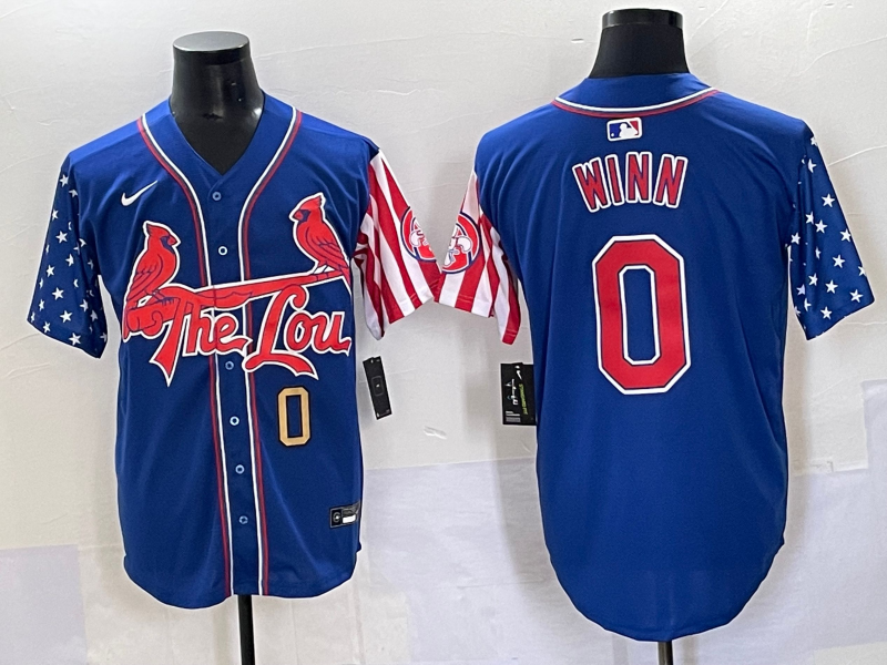 Men St.Louis Cardinals #0 Winn blue 2025 Nike Game MLB Jersey style 10